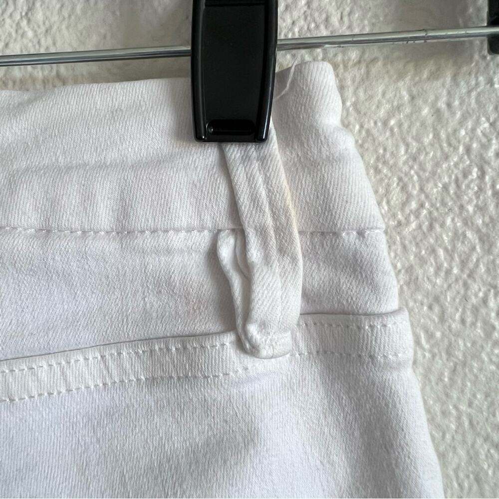 Good American Good Legs Crop Stretch Cascade Hem White - Picture 10 of 10
